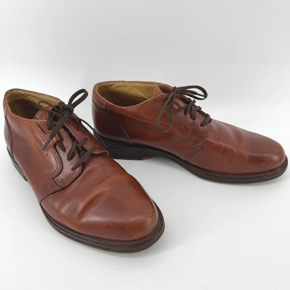 Cable & Co Chukka Boots Mens 8 Brown Italian Leather Lace Up Ankle Shoes